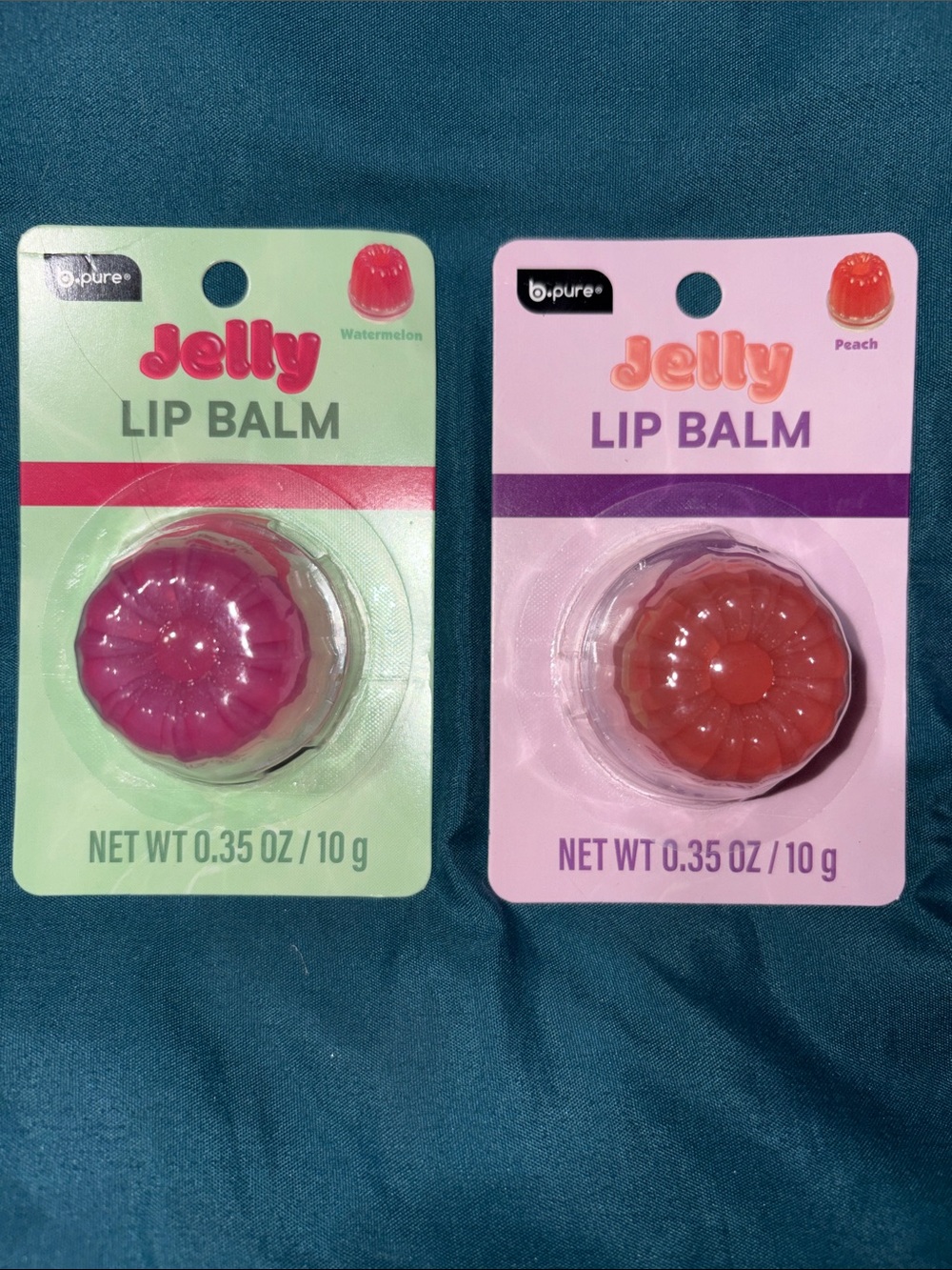 Jelly Lip Balm - Watermelon Pink and Peach Orange